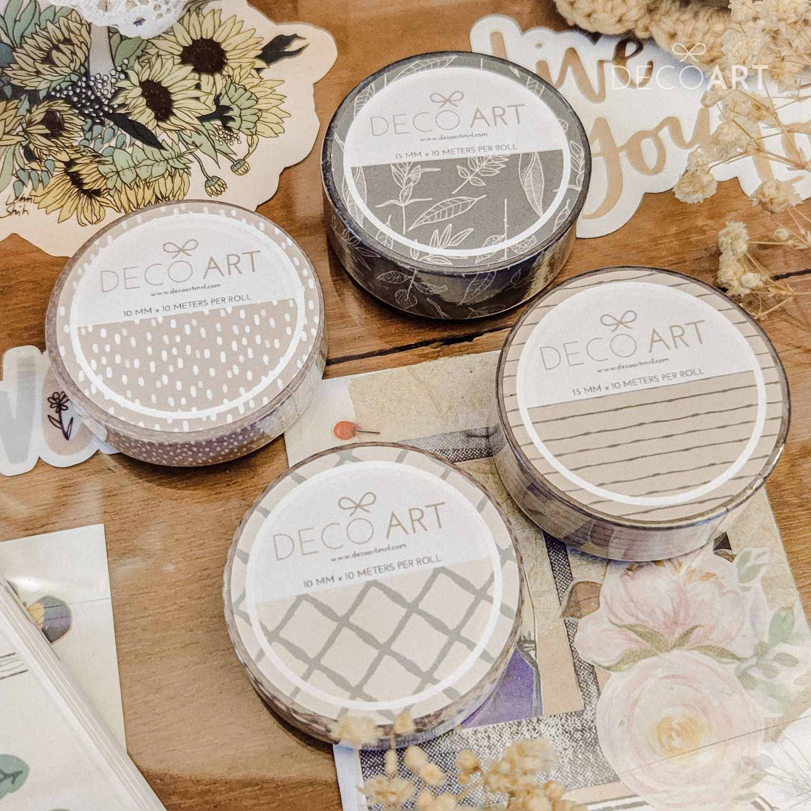 Wood Sage and Green Leaves Washi Tape Set