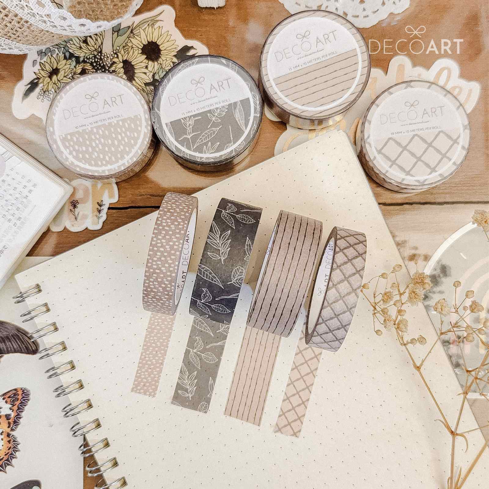 Wood Sage and Green Leaves Washi Tape Set