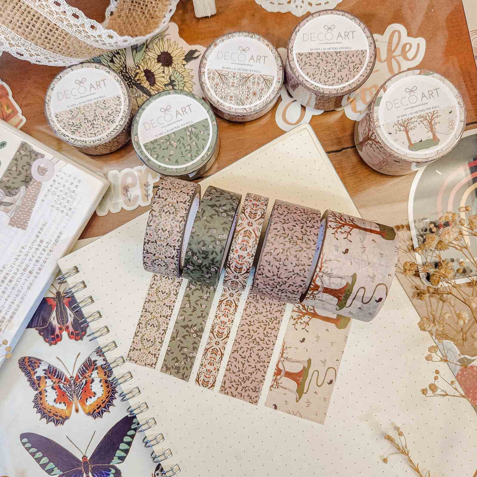 Boho Patterns and Florals Washi Tape Set