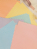 Soft Rainbow Gingham Paper Set