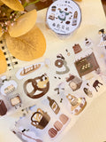 Yier Studio Kisscut PET Tape - Vintage Bread Diary (Sampler)