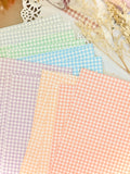 Pastel Rainbow Gingham Paper Set