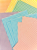 Soft Rainbow Gingham Paper Set