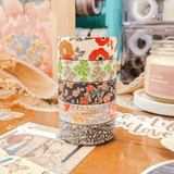 Red Orange Floral Washi Tape