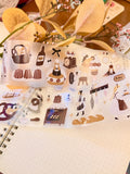 Yier Studio Kisscut PET Tape - Vintage Bread Diary (Sampler)