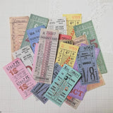 Retro Bus Ticket Paper Set A