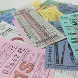 Retro Bus Ticket Paper Set A