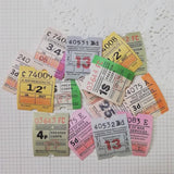 Vintage Bus Ticket Stickers Set