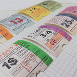 Vintage Bus Ticket Stickers Set