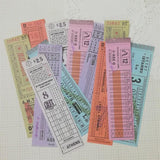 Retro Bus Ticket Paper Set B