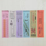 Retro Bus Ticket Paper Set B