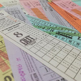 Retro Bus Ticket Paper Set B