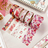 Purple Pink Mix Florals Washi Tape