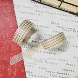 Light Brown Grid Washi Tape