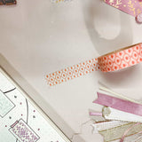 Pastel Orange Diamond Pattern Washi Tape