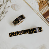 Black and Gold Polka Dots Washi Tape