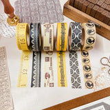 Vintage Warm Yellow Musical Notes Washi Tape