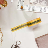 Vintage Warm Yellow Musical Notes Washi Tape