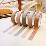 Soft Meadows Window Pane Slim Grid Washi Tape Set