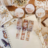 Beige Boho Florals Washi Tape Set