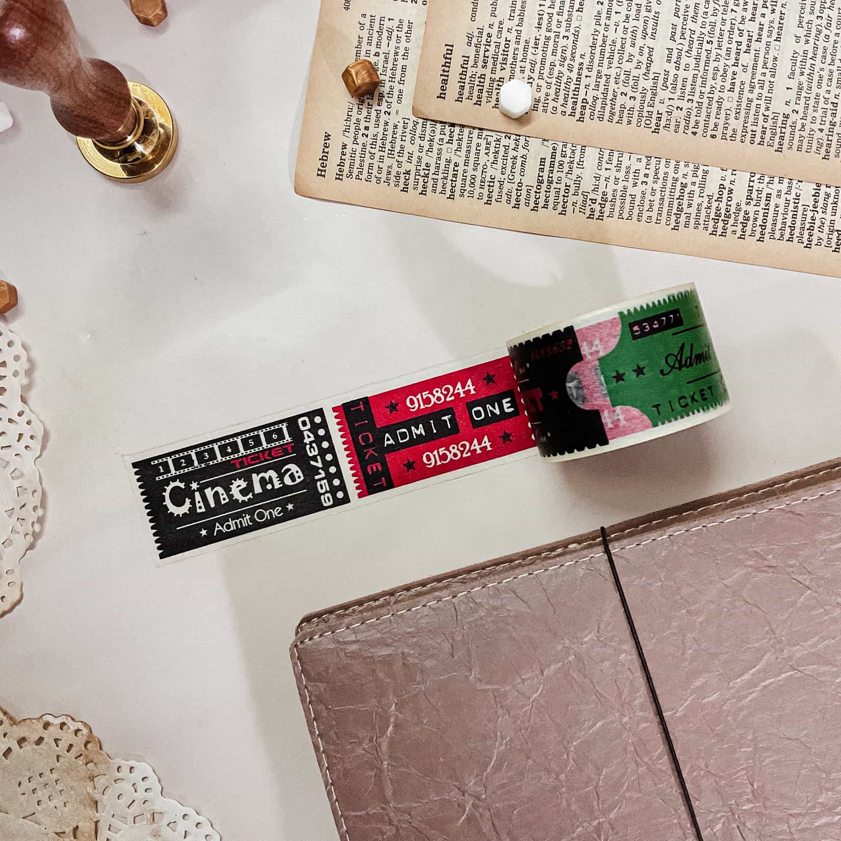 Vintage Cinema Ticket Washi Tape