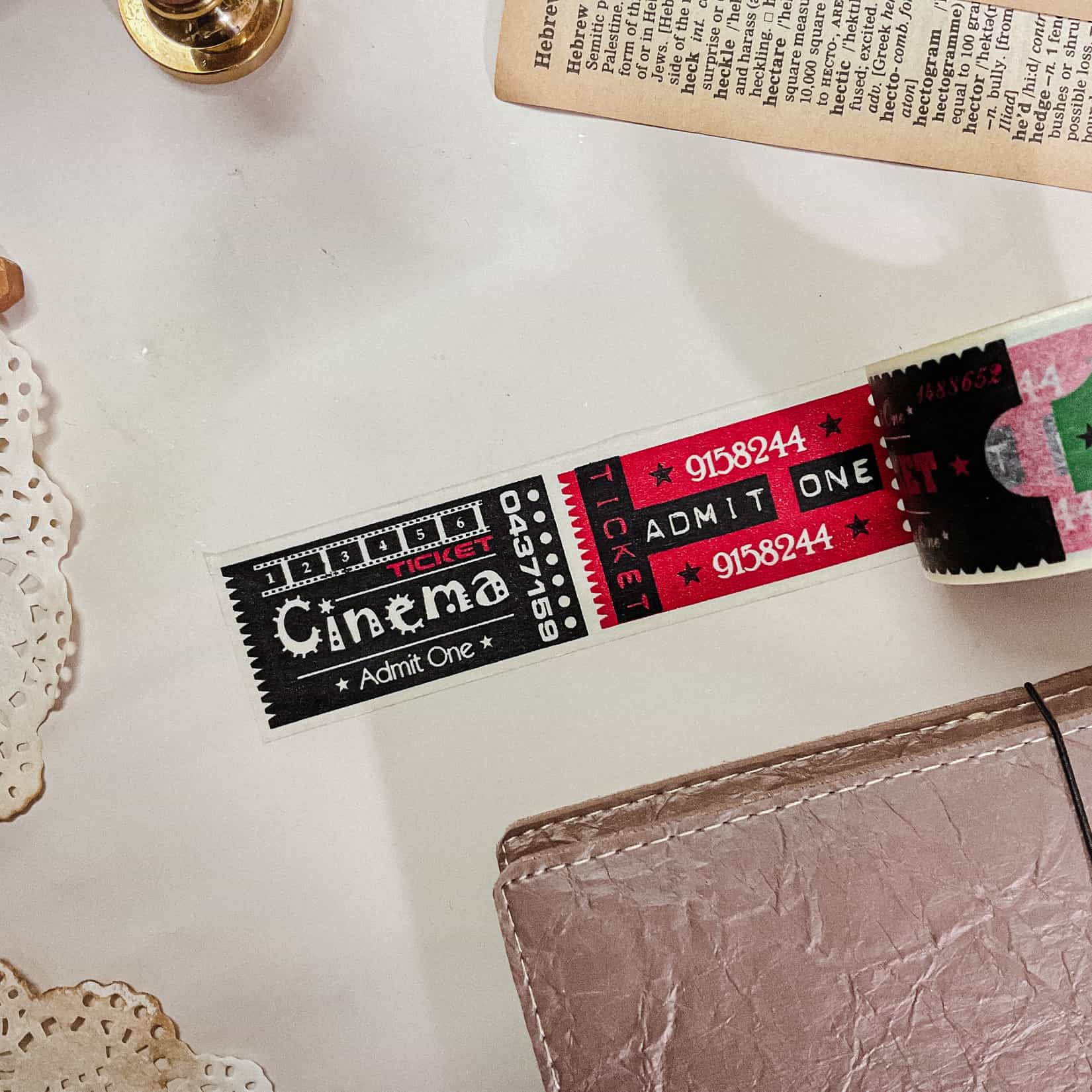 Vintage Cinema Ticket Washi Tape